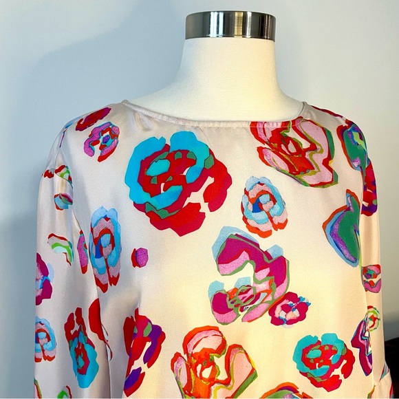Emporio Armani Floral Printed Silk Blouse - Picture 4 of 11